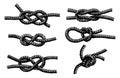 Rope knot hand draw vintage engraving clip art isolated on white Royalty Free Stock Photo