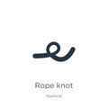 Rope knot icon vector. Trendy flat rope knot icon from nautical collection isolated on white background. Vector illustration can Royalty Free Stock Photo