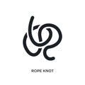 rope knot isolated icon. simple element illustration from nautical concept icons. rope knot editable logo sign symbol design on Royalty Free Stock Photo