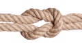 Rope knot isolated over white Royalty Free Stock Photo