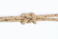 Rope knot isolated on white background Royalty Free Stock Photo