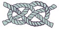 Rope knot sketch. Marine string. Hand drawn navy symbol Royalty Free Stock Photo
