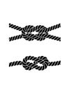 Rope knot on a white background Royalty Free Stock Photo