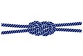 Rope knot on a white background Royalty Free Stock Photo