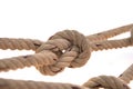 Rope knot white background Royalty Free Stock Photo