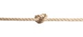 Rope with knot on white background. Royalty Free Stock Photo