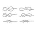 Rope knot on a white background. Vector. Royalty Free Stock Photo