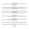 Rope knot on a white background. Vector. Royalty Free Stock Photo