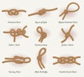 Rope Knots Set Royalty Free Stock Photo