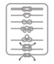 Rope knots silhouette line collection. Vector illustrations Royalty Free Stock Photo