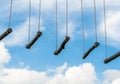 Rope ladder against a blue sky Royalty Free Stock Photo