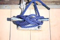 Rope Mooring Bollard Royalty Free Stock Photo