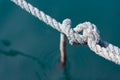 Rope node blue line water integrity Royalty Free Stock Photo