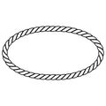 Rope Oval Frame Graphic, woven rope frame Royalty Free Stock Photo