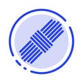 Rope, Pack, Set Blue Dotted Line Line Icon