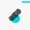 Rope, Pack, Set turquoise highlight circle point Vector icon Royalty Free Stock Photo