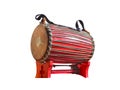 Rope patterns on red ancient drums isolated on white background , clipping path