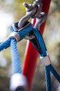 Rope in Playground Equipment in Park Royalty Free Stock Photo