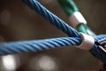 Rope in Playground Equipment in Park Royalty Free Stock Photo