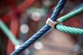 Rope in Playground Equipment in Park Royalty Free Stock Photo