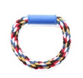 Rope ring for dog on white background