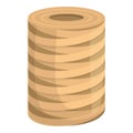 Rope roll icon cartoon vector. Natural knot Royalty Free Stock Photo