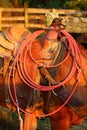 Rope and Saddle Royalty Free Stock Photo