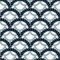 Rope seamless pattern, trendy vector wallpaper background. Weaving or fishing net macro detailed endless illustration. Usable for