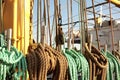 Rope on the ship Royalty Free Stock Photo