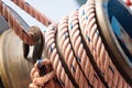 Rope on ship Royalty Free Stock Photo