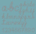 Rope alphabet letter collection. Vector Royalty Free Stock Photo