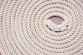 Rope tied cercle on the boat Royalty Free Stock Photo