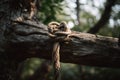 rope tied in figure eight and hangin from a tree branch