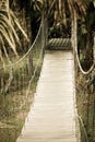 Rope wood bridge