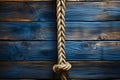 Rope on a wooden background. Rope tied in a knot Royalty Free Stock Photo