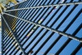 Ropes braided in bays on an ancient sailing vessel Royalty Free Stock Photo