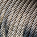 Ropes braided in bays on an ancient sailing vessel Royalty Free Stock Photo