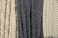 Ropes cord in row as a background
