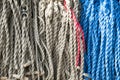 Ropes cord in row as a background