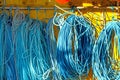 Ropes of fishing nets on a trawler Royalty Free Stock Photo