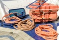 Ropes and nautical equipment for ferry boat