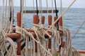 Ropes on a sailing boat Royalty Free Stock Photo