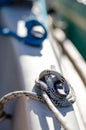 Ropes on sailing boat Royalty Free Stock Photo