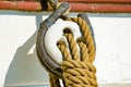 Ropes on sailing ship
