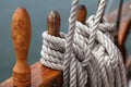 Ropes on sailing ship