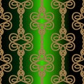 Ropes seamless pattern. Vintage ornamental vector gradient background. Repeat decorative gold strings and ropes ornament. Hand
