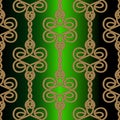 Ropes seamless pattern. Vintage ornamental vector gradient background. Repeat decorative gold strings and ropes ornament. Hand