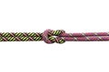 Ropes tied together in a reef knot Royalty Free Stock Photo