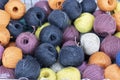 Ropes wrapped in nylon ball shape. There are multiple colors in different colors. Royalty Free Stock Photo