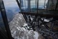 Ropeway or cable car station of the zugspitze, the highest mountain in germany in the bavarian alps Royalty Free Stock Photo